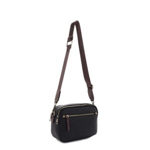 Elegant Black Leather Crossbody Bag